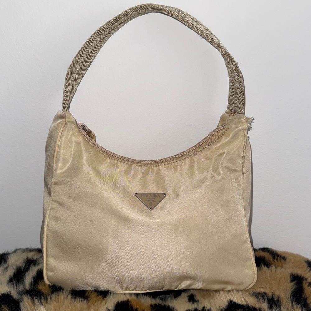Prada Authentic Tan Shoulder Bag